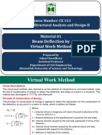 2) Beam Deflection (Virtual Work Method)