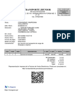 Transporte Jhunior: RUC:10248910408 Factura de Venta Electrónica No.: F001-00000148