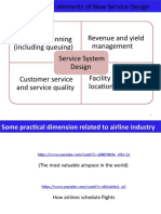 Major Elements of New Airline Service Design