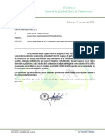 Carta 018-2022 Apoyo Habitantes de La C.C. Chilloroya Afectados Por Factiores Climaticos - Granizada
