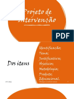 Apresentação Do Projeto de Intervenção I