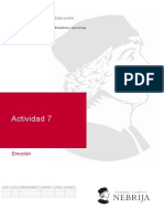 Actividad 3. Emocion. Asignatura Cerebro y Aprendizaje