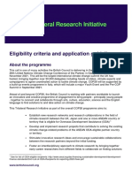 Eligibility Criteria and Application Guidelines Cop26 Trilateral Call Out Final