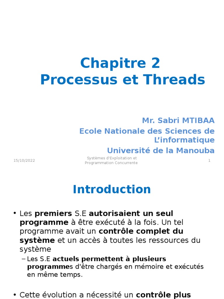 Processus et Threads en Informatique | PDF | Thread (informatique ...