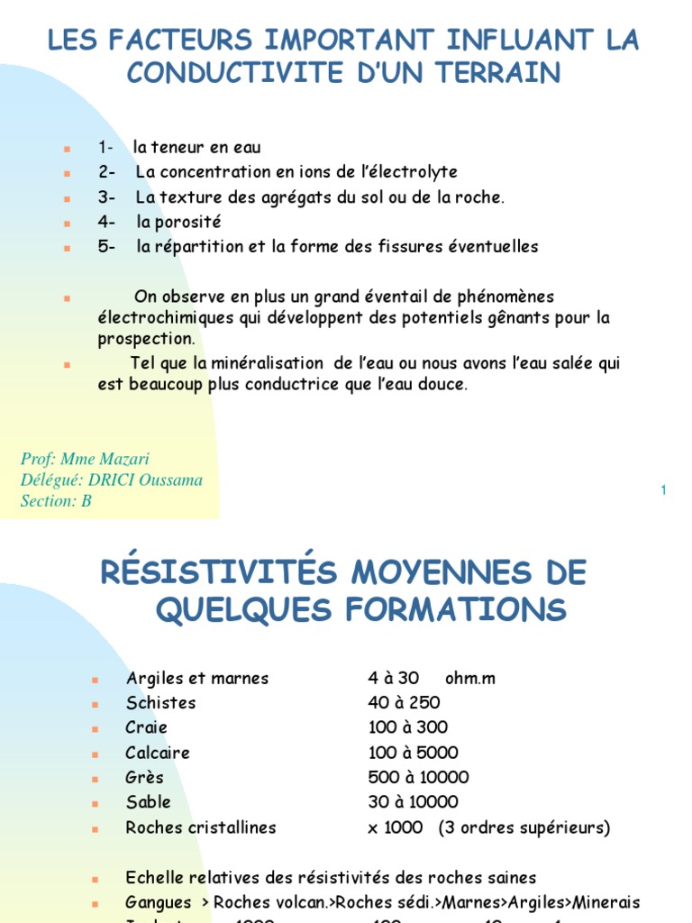 Support N°2 de La Géophysique - L2 Section B | PDF | Forage ...
