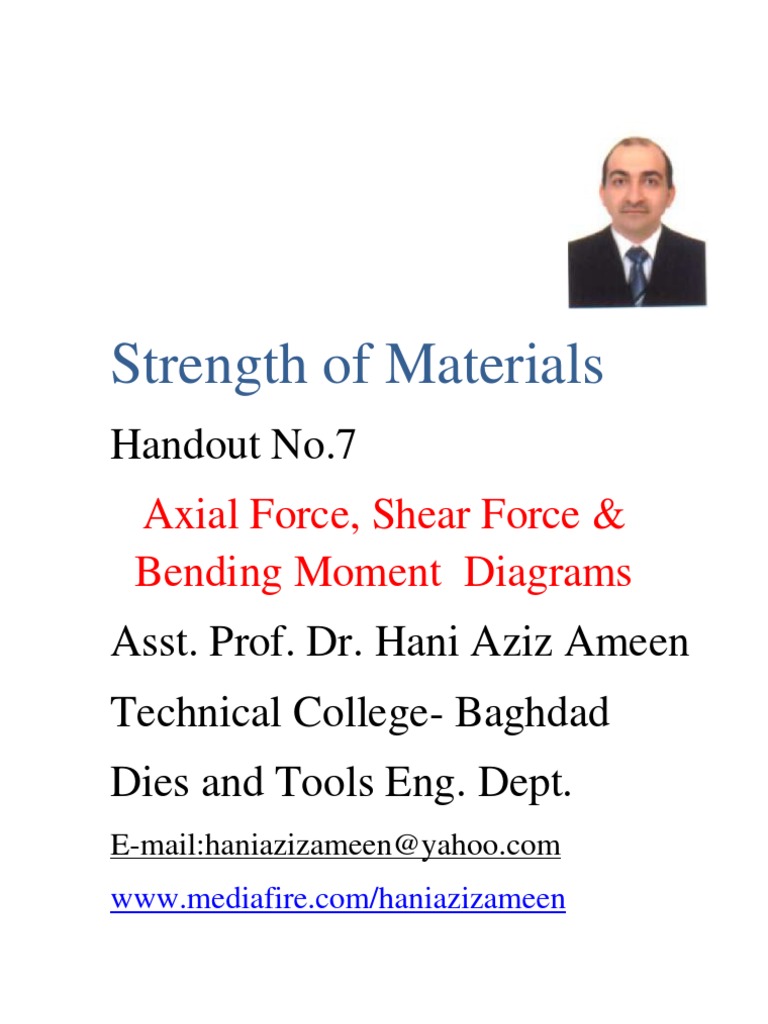 Axial and Shear Force Diagrams | PDF | Bending | Beam (Structure)