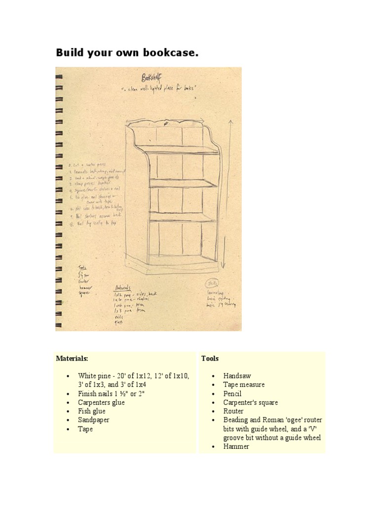 Build Your Own Bookcase PDF Bookcase Wood(00)
