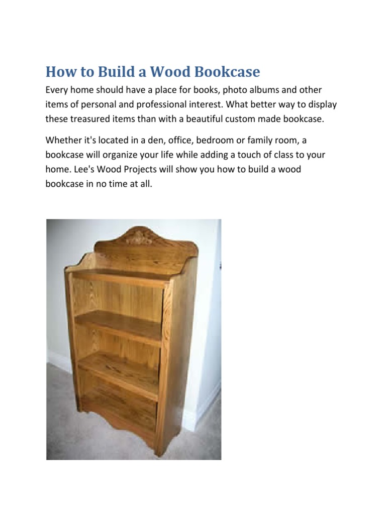 Wooden Bookcase | PDF | Bookcase | Crafts