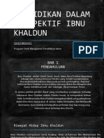 Pendidikan Dalam Perspektif Ibnu Khaldun