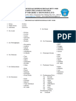 DAFTAR KEPENGURUSAN SEKBID OSIS