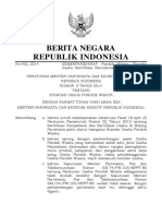 Permenparekraf Nomor 9 Tahun 2014 Tentang Standar Usaha Pondok Wisata