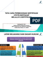 Presentasi Kasubdit Sosialisasi e-sertifikasi CPOTB Bertahap Indonesia Timur