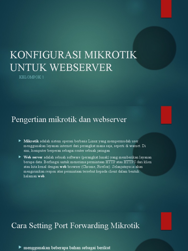 Konfigurasi Mikrotik untuk Web Server | PDF