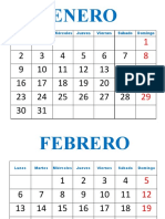 Calendar I o