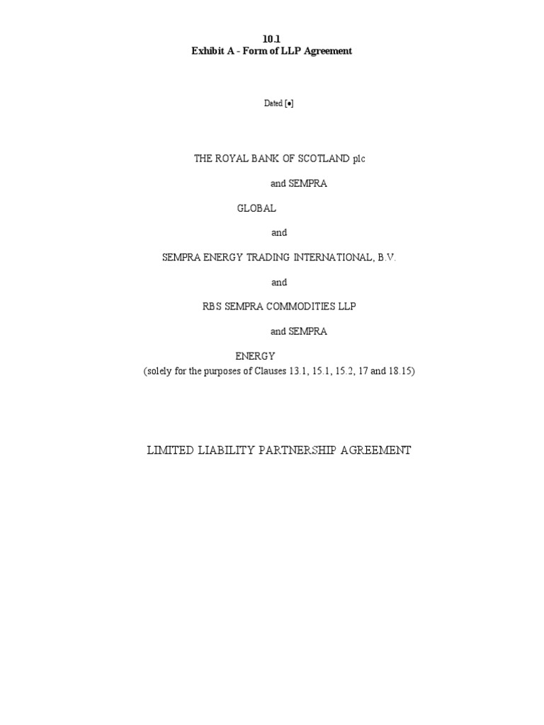 Llpagreement10 1 PDF Tax Deduction Book Value