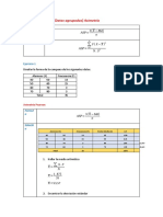 Medidas de Forma (Datos agrupados) - Asimetría Pearson y Feasher