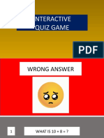 Interactive Quiz Game Using Powerpoint Presentation