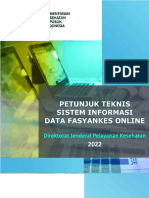 Petunjuk Teknis Data Fasyankes Online