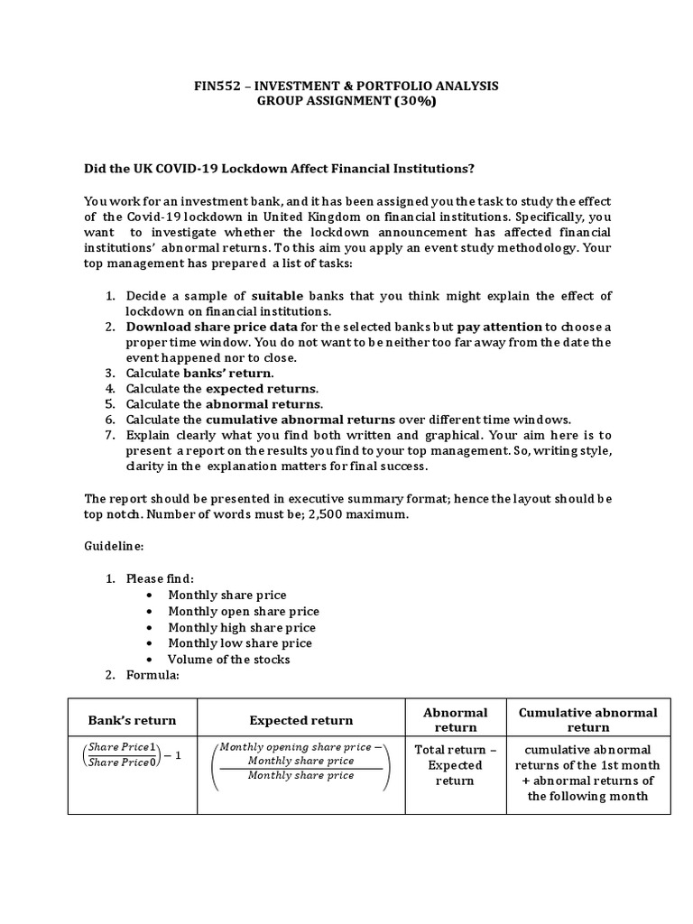 Group Assignment Fin552 Pdf Turnitin