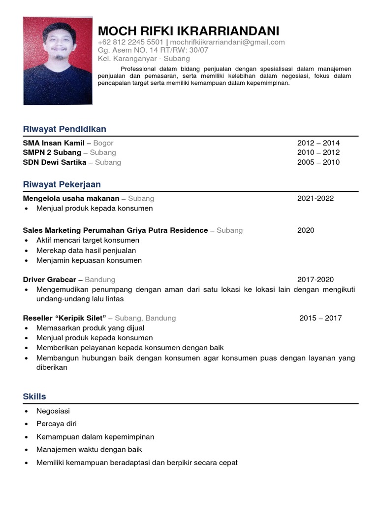 Contoh CV | PDF