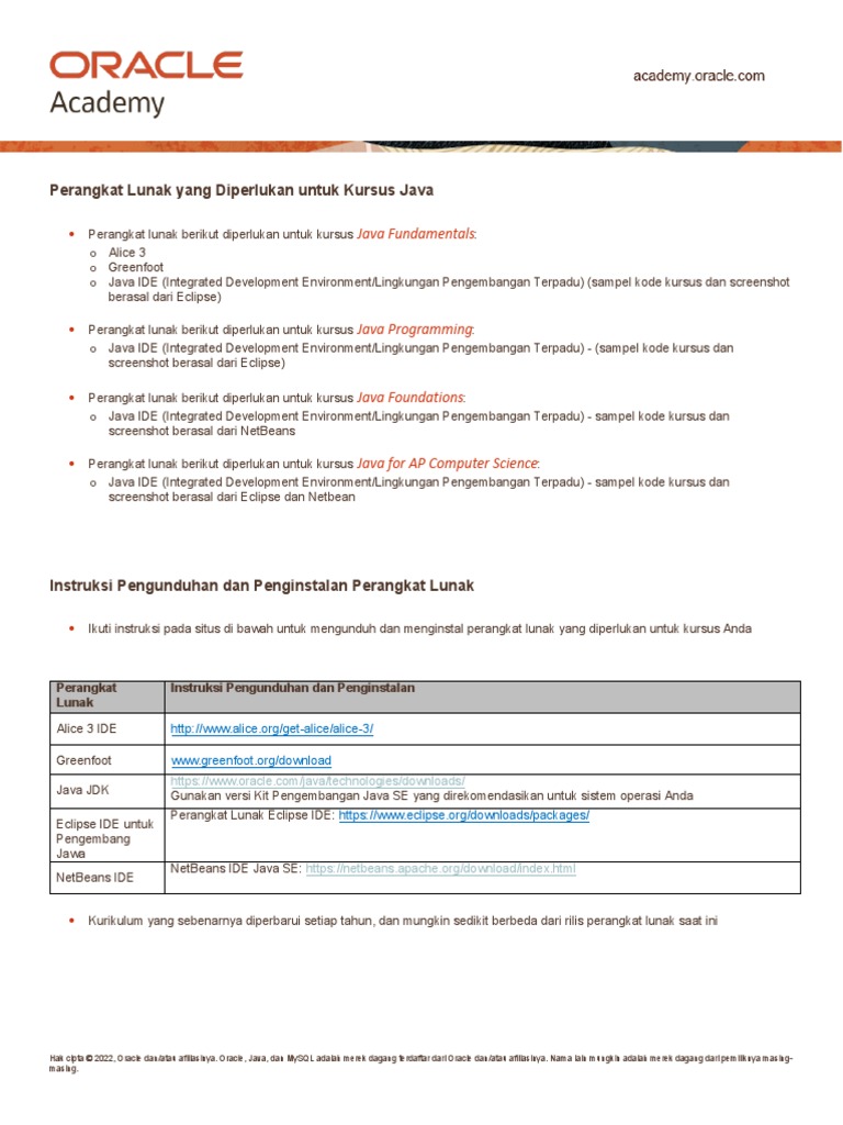 Java Software Requirements Id | PDF