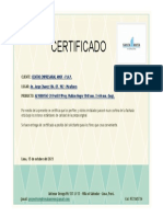 Certificado de Vidrios Amof PNP