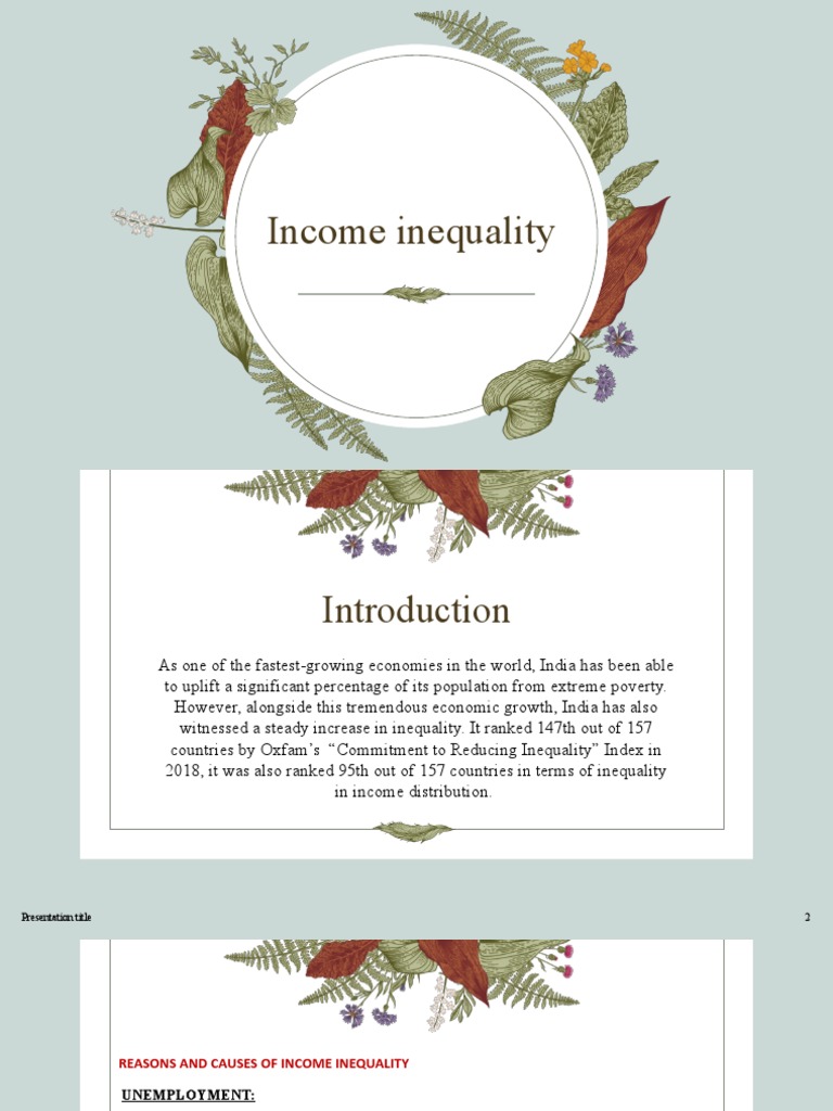 Causes Of Income Inequality In India Pdf