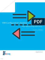 VIM Configuration Checklist