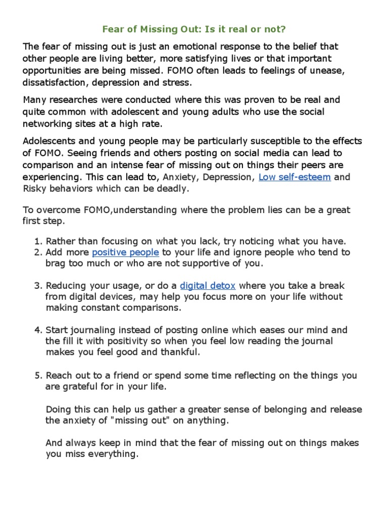 15 Signs of FOMO in Relationships and How to Deal With It