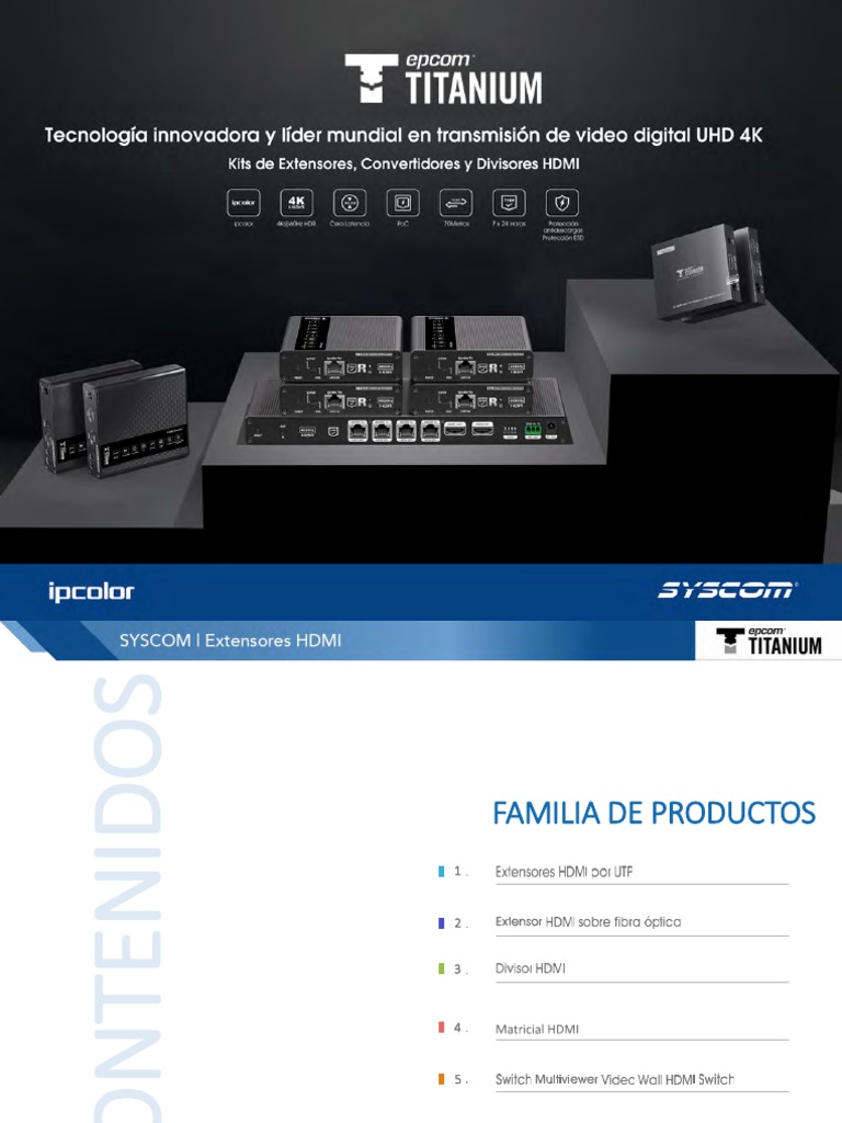 Extensores HDMI y KVM Syscom 2024 | PDF | Hdmi | USB