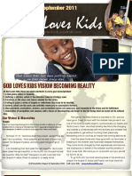 God Loves Kids news letter for August & September 2011