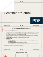 Sentence Structure