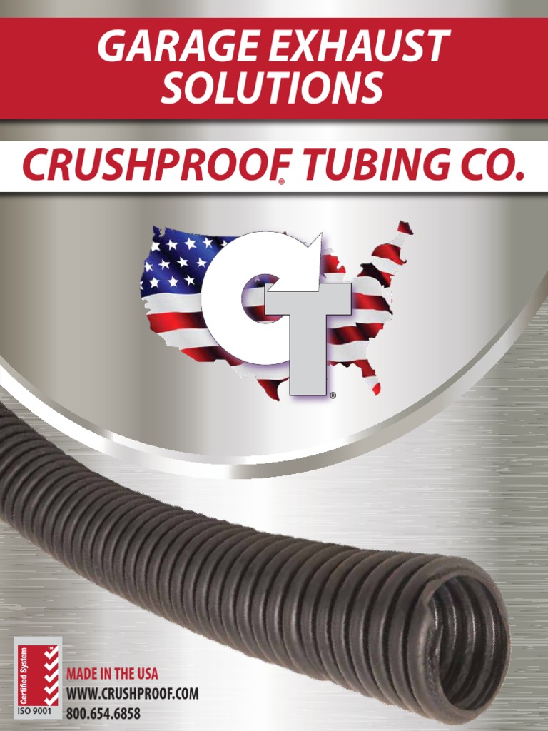 FLT250 by CRUSHPROOF - 2.5” ID x 11' Compact Car Exhaust Hose with Flared  End
