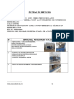 Informe de reparación y mantenimiento de contenedor refrigerado