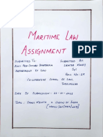 Maritime Law Assignment