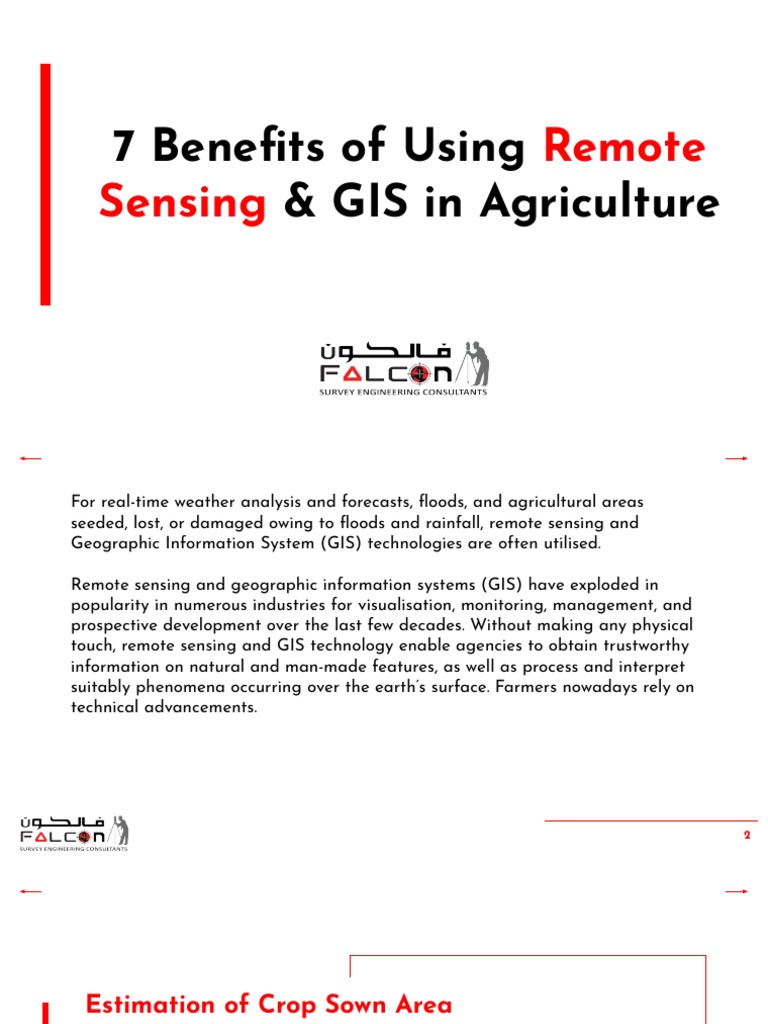 7 Benefits of Using Remote Sensing & GIS in Agriculture | PDF ...