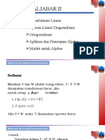 Transformasi Linear (Aljabar II)