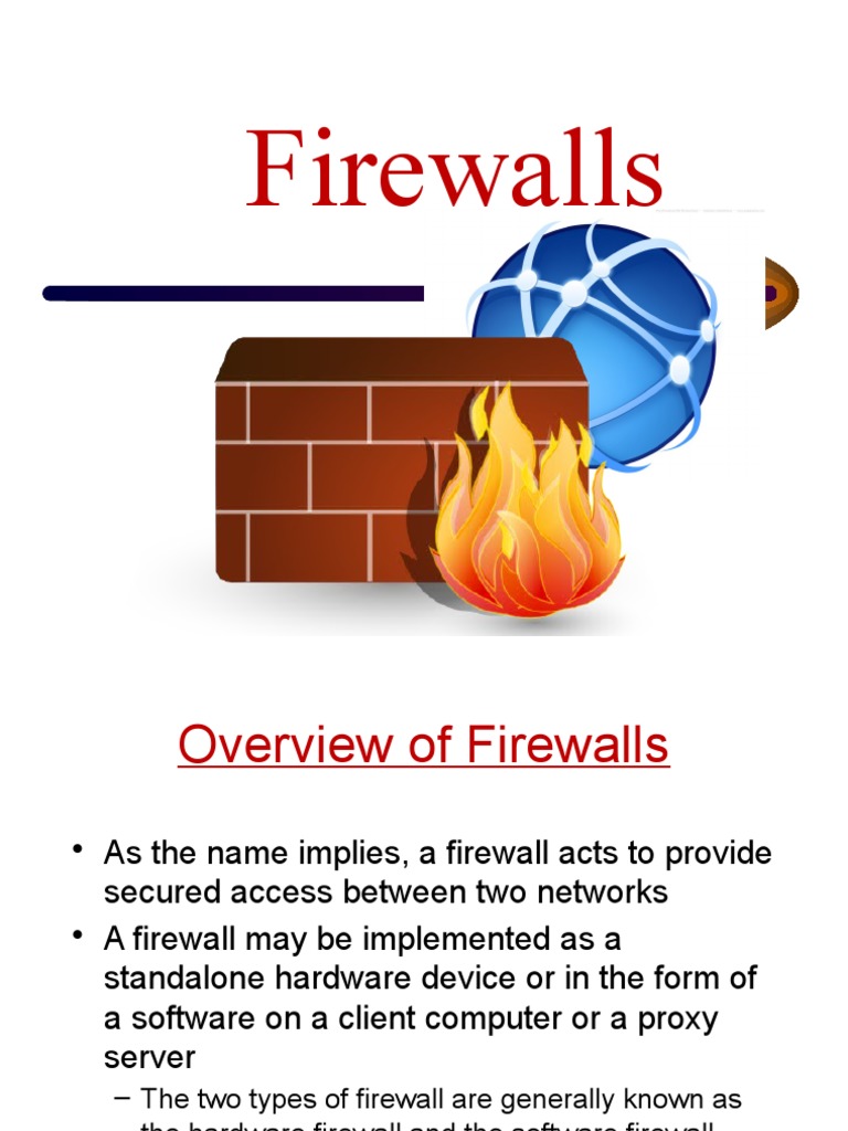 Introduction To Firewalls | PDF | Firewall (Computing) | Computer Network