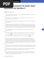 IGCSE Economics Self Assessment Exam Style Question's Answers - Section 2