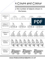 Transport Count and Colour Worksheet