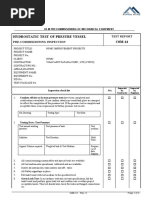 C0M-14 Hydrostatic Test of Pressure Vessel