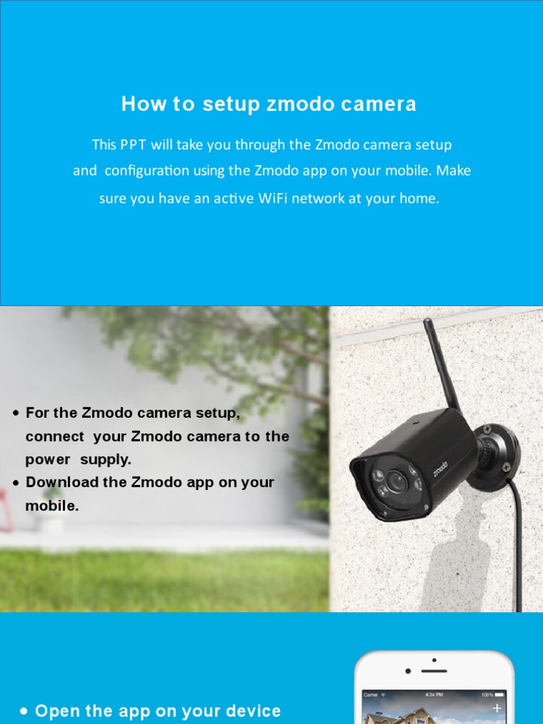 Zmodo Camera Setup Guide | PDF