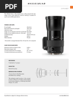 General Lens Data: Datasheet