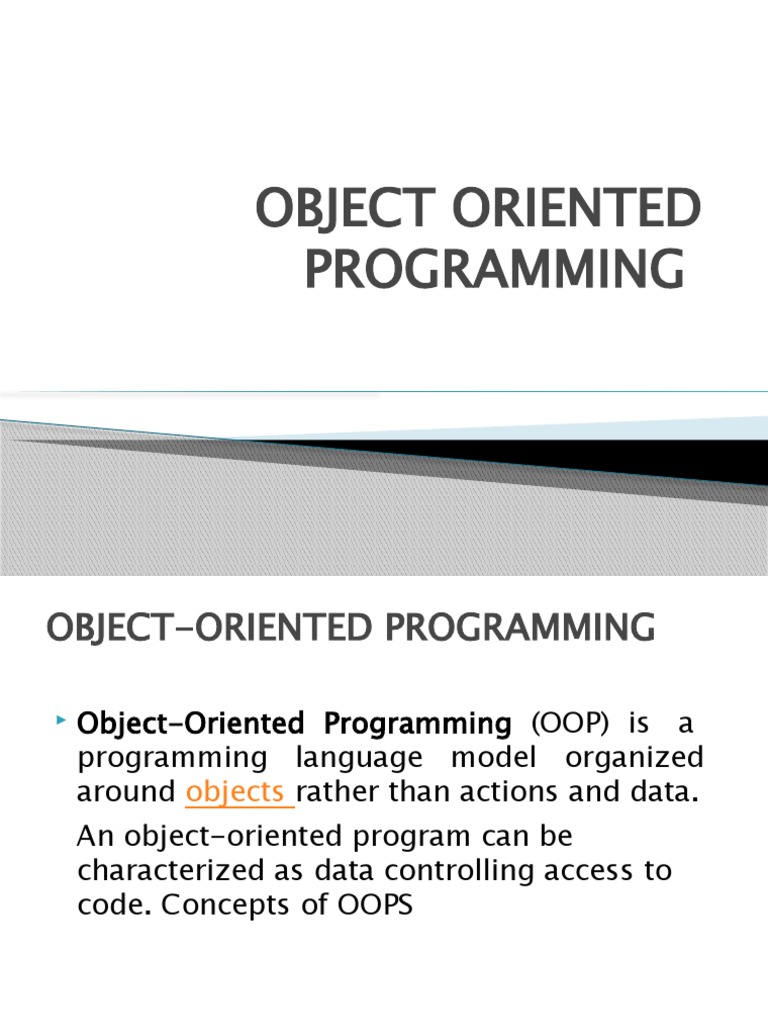 Object Oriented Programming Unit ! | PDF | Java Virtual Machine | Java ...
