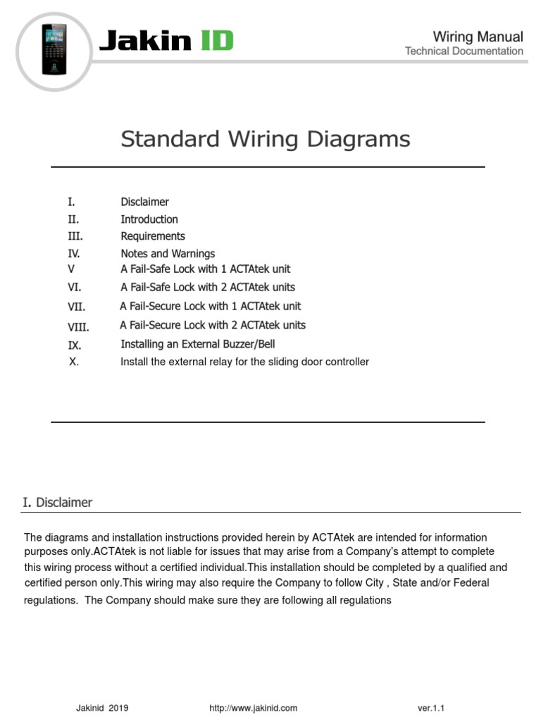 ACTAtek Wiring Diagrams Manual | PDF | Diode | Power Supply