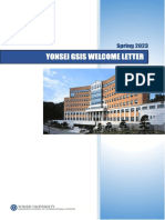 Yonsei GSIS Spring 2023 Enrollment Guide