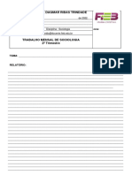 Sociology Monthly Report Template