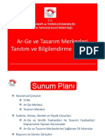 Bilim Ve Teknoloji Genel Müdürlüğü Ar-Ge Ve Tasarım Merkezleri