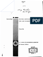 US Navy Friction Coefficients Between Tires and Pavements