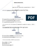 Present and Past Subjunctive